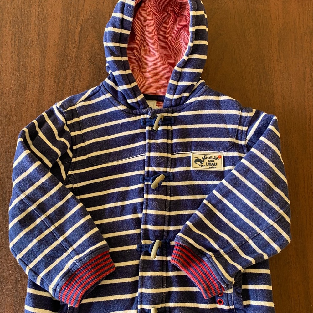 Boys Navy jacket with hoodie